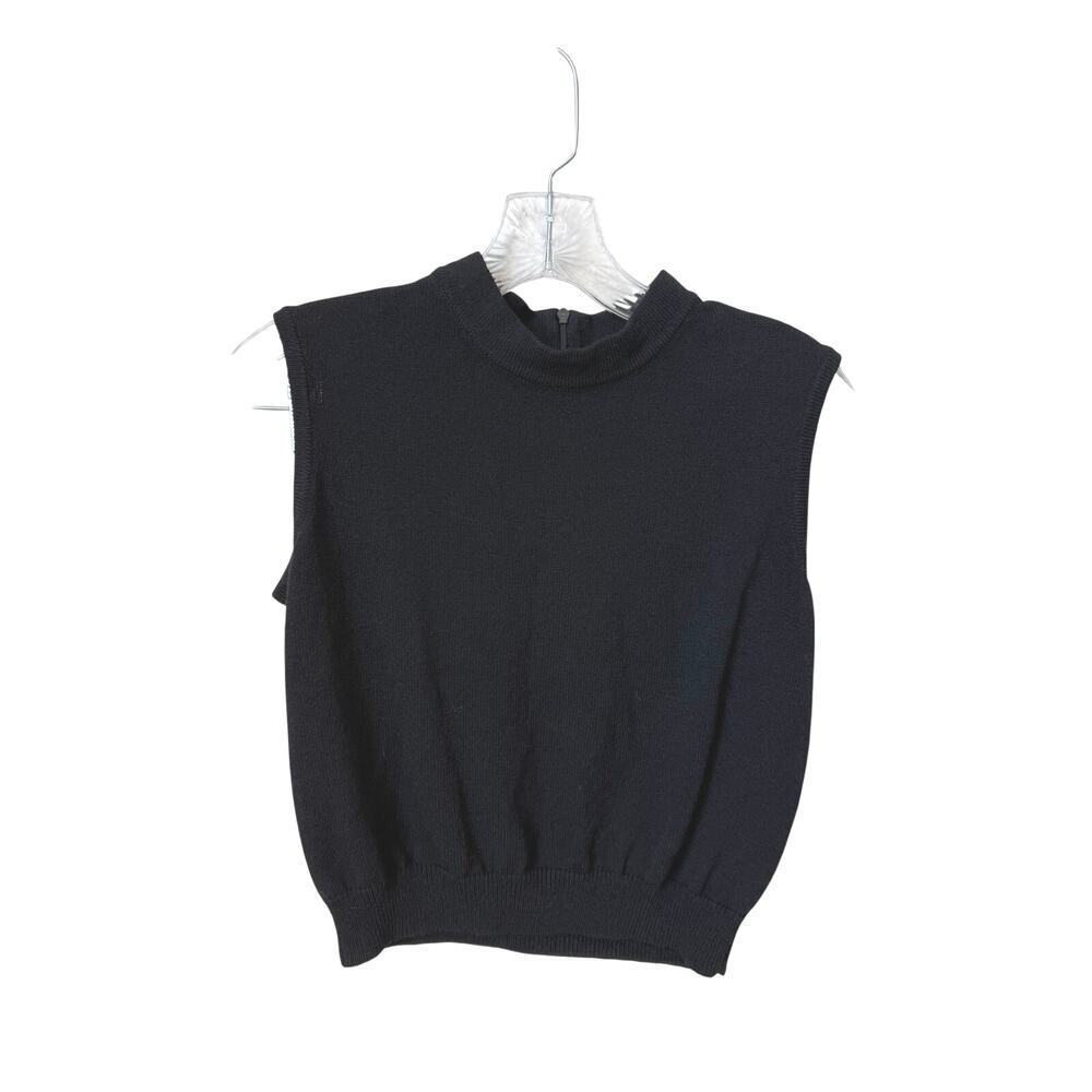 St. John Collection Vintage Knit Mock Neck Tank Top Size Small